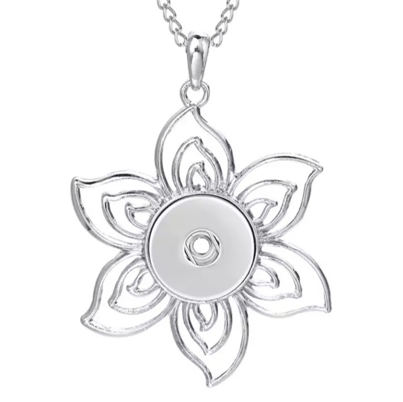 Moon Snap Necklace 18MM Snap Charm Chain - Picture 1 of 1